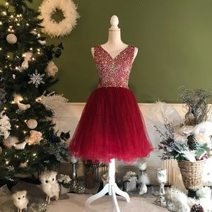 Short Baby doll tulle Cocktail party holiday dress homecoming
